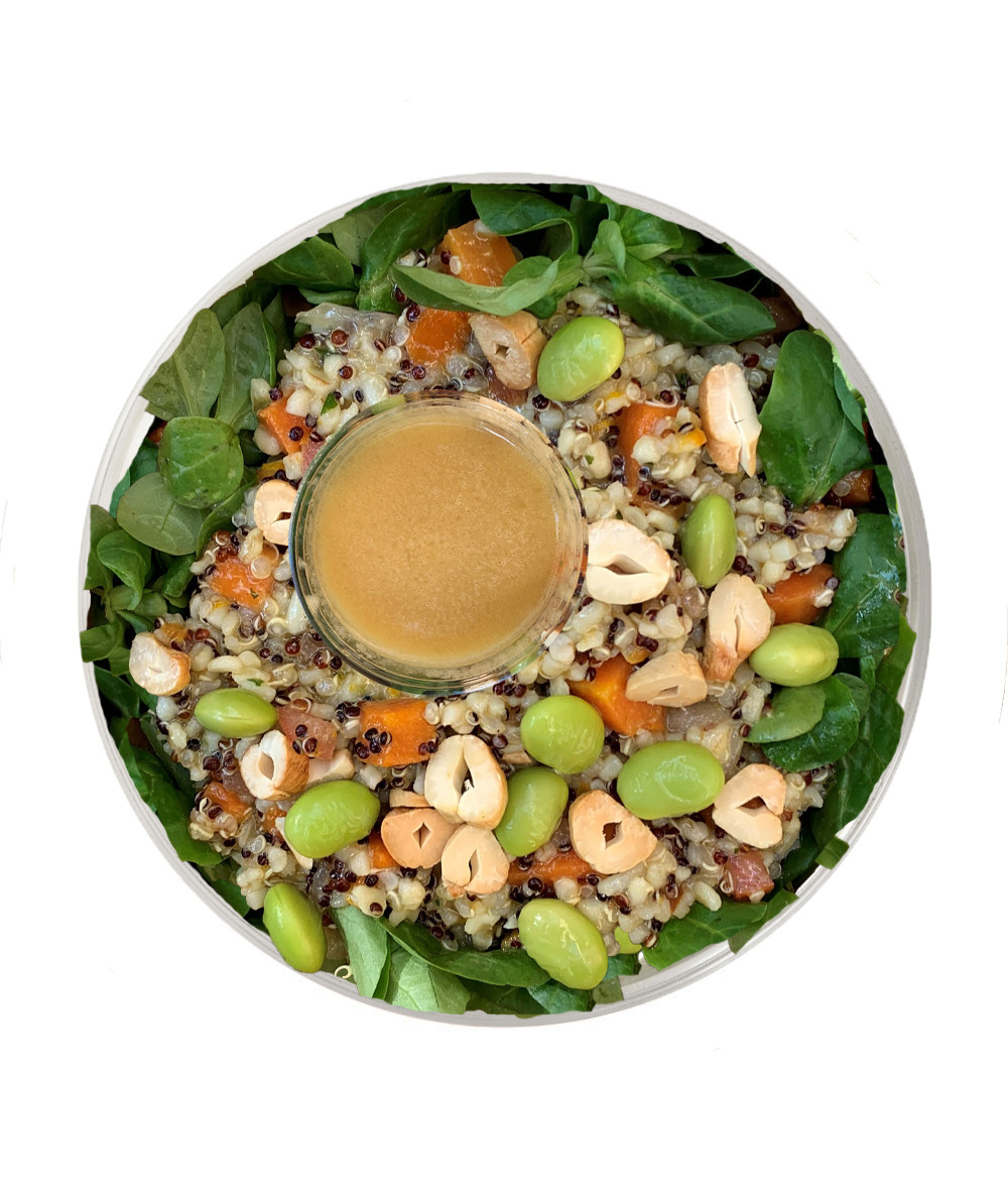 Bulgur, Quinoa, Dried Tomato and Carrot Salad