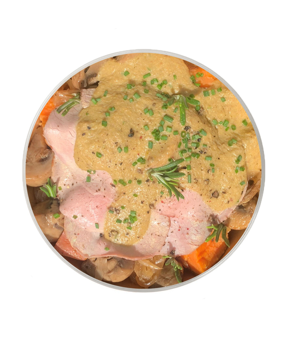 Veal with Mushroom and Purple Shallot Sauce