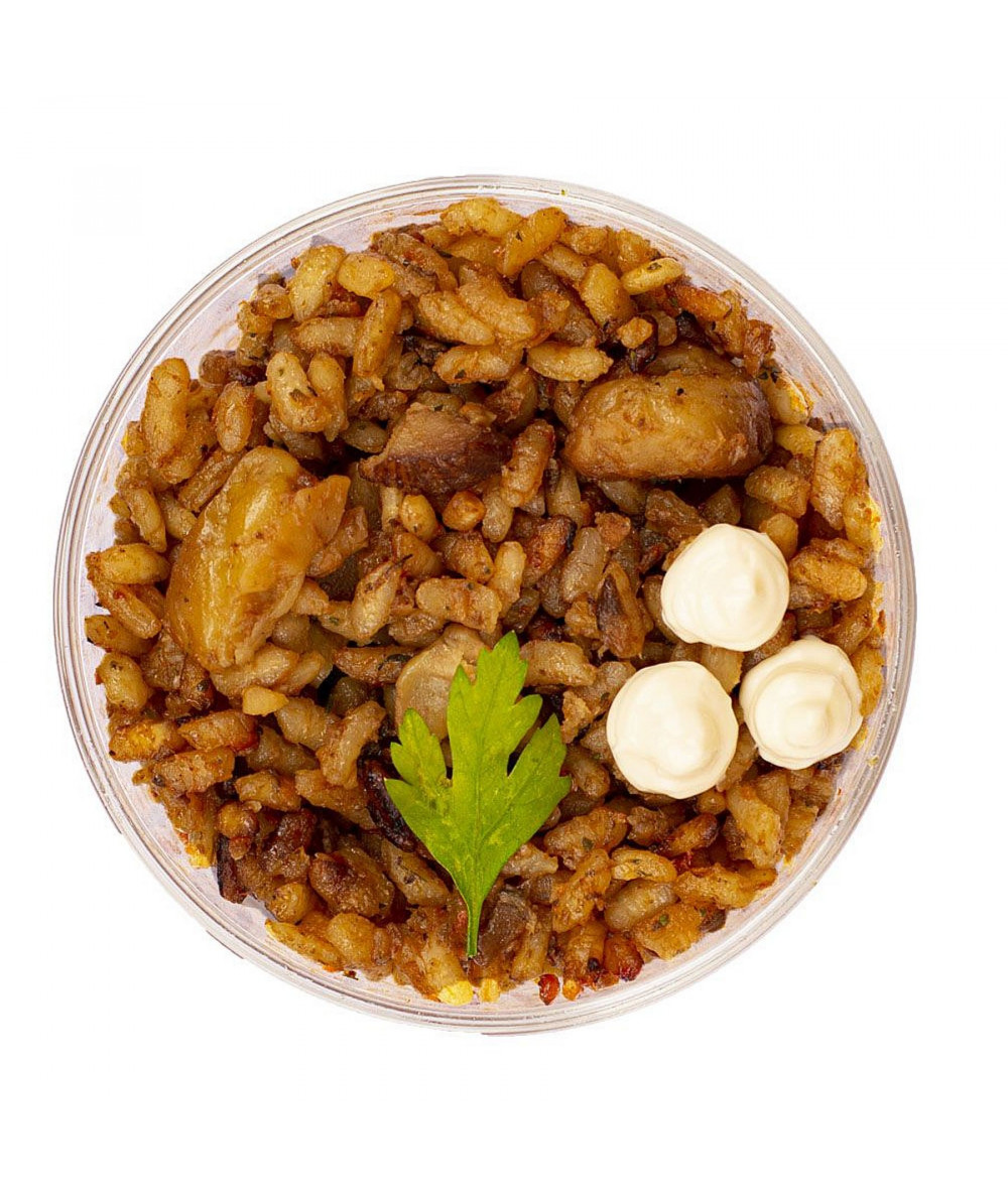 Arroz de Setas con Mayonesa Vegana