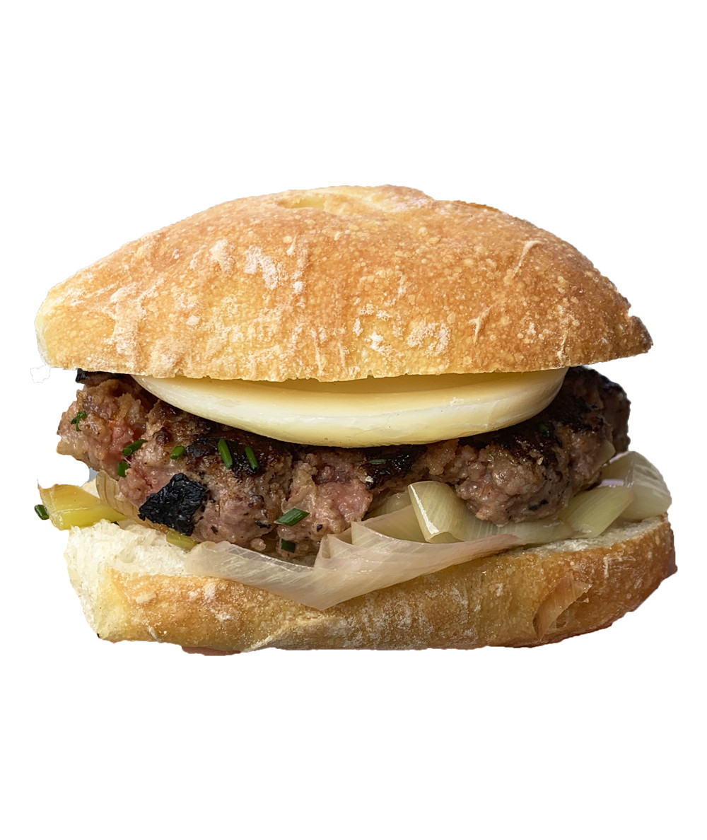 Sandwich Hamburguesa de Ternera, Povolone y Mayonesa de Wasabi